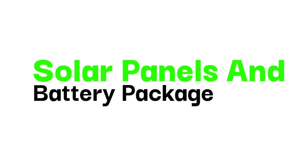 solar panels and battery package Logo Image