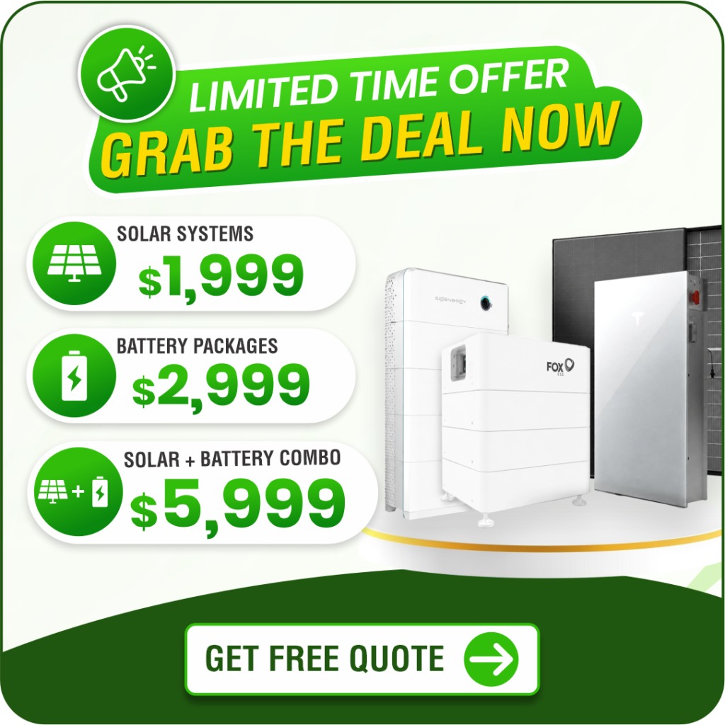 popup solar and battery package deals
